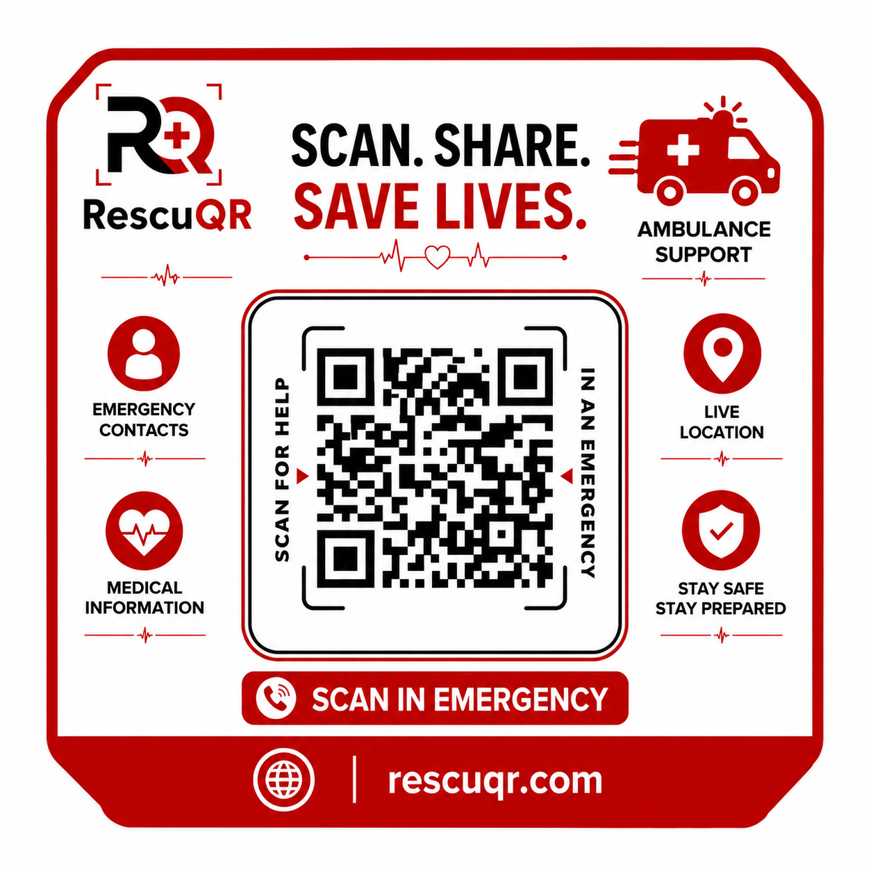 RESCUQR QR Sticker